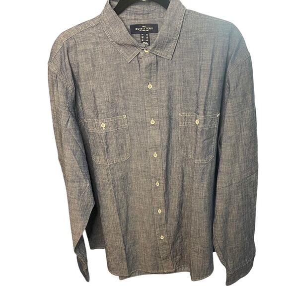 “The Outfitters” Cotton Chambray Shirt, Office, Casual, Weekend,  Date, XL - Picture 1 of 4